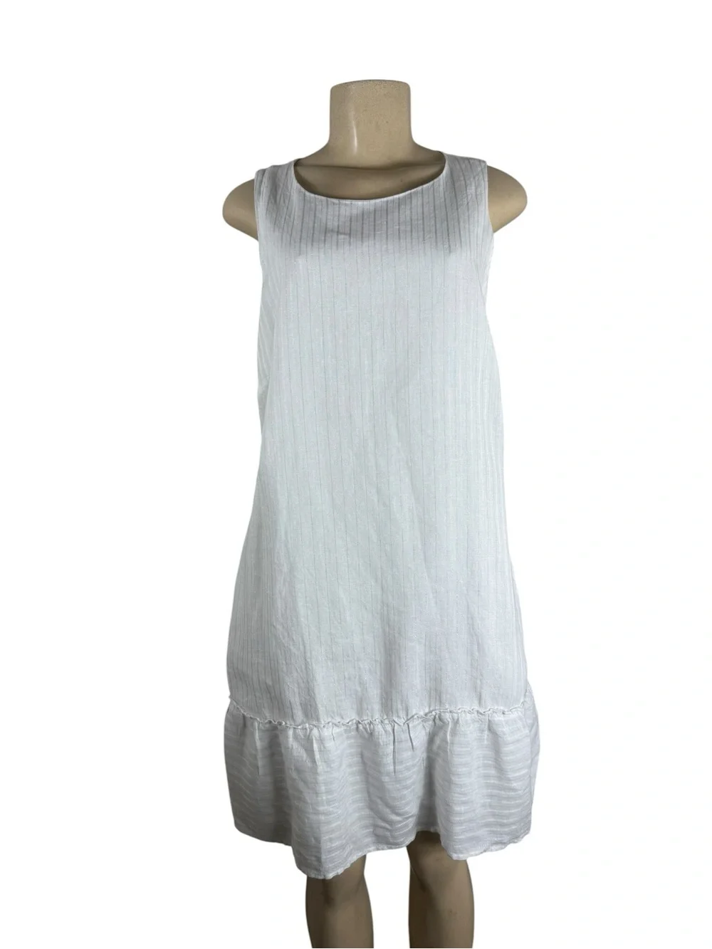 TOMMY BAHAMA Linen White Sleeveless Midi Dress Size M